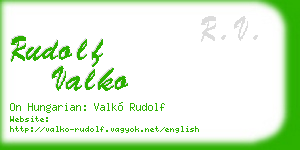 rudolf valko business card